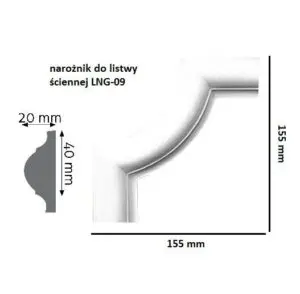 Narożniki listwy wykończeniowe ścienne LNG-09-3