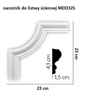 Narożniki do listew ściennych MDD325-12