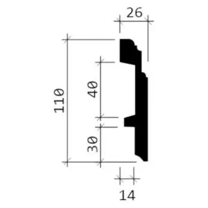 Modne listwy przypodłogowe PRO-101F