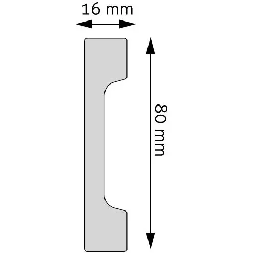 Listwy przypodłogowe 8cm LPC-28 Creativa Profil listwy przypodłogowej 8cm LPC-28 Creativa