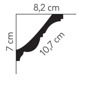 Listwy przysufitowe poliuretanowe MDA008 Mardom