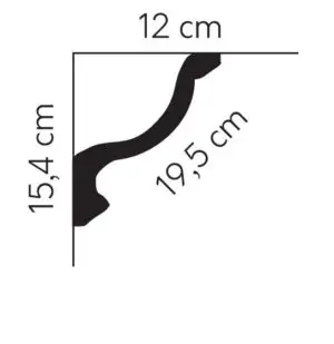 Ozdobna listwa sufitowa MDB154 Mardom Decor