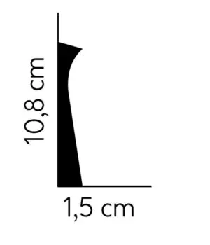 Listwa przypodłogowa lakierowana QS004P Mardom