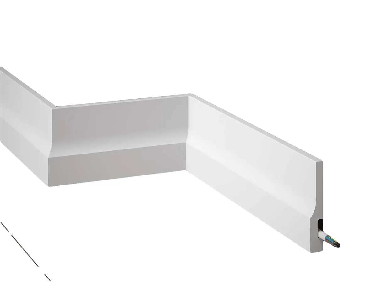Listwa przypodłogowa biała 10 cm QS009P - aranżacja