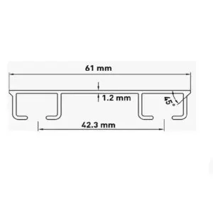 Szyny karniszowe podwójne aluminiowe CHII-400a/2 cięte Creativa by Cezar RAL9016