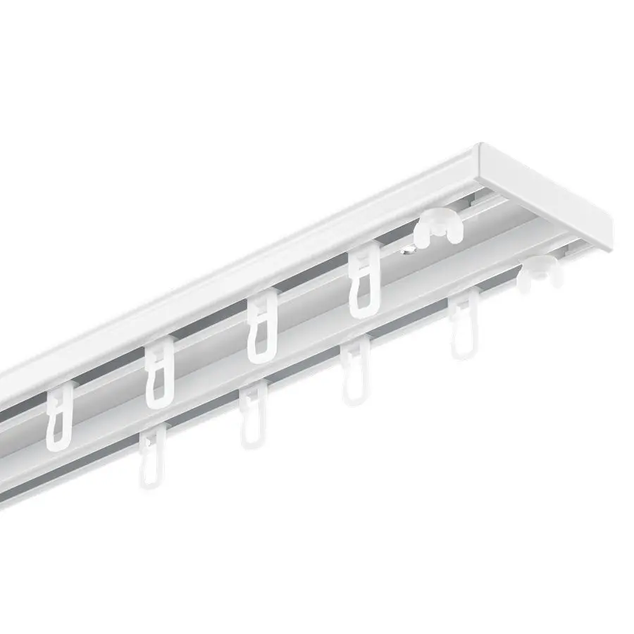 Szyny karniszowe podwójne aluminiowe CHII-300a/2 cięte Creativa by Cezar RAL9016