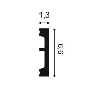 Listwy podłogowe DX157-2300-RAL9003 Orac