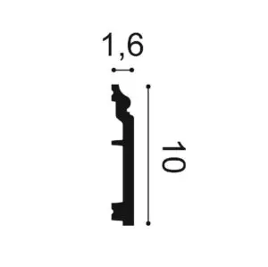 Listwa podłogowa biała 10cm SX173-RAL9003 Orac