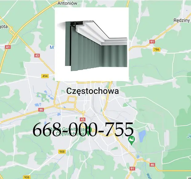 Listwa karniszowa Częstochowa Listwa karniszowa Częstochowa