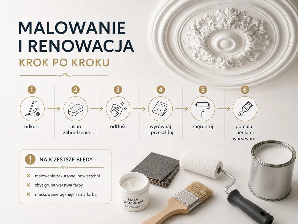malowanie renowacja rozet