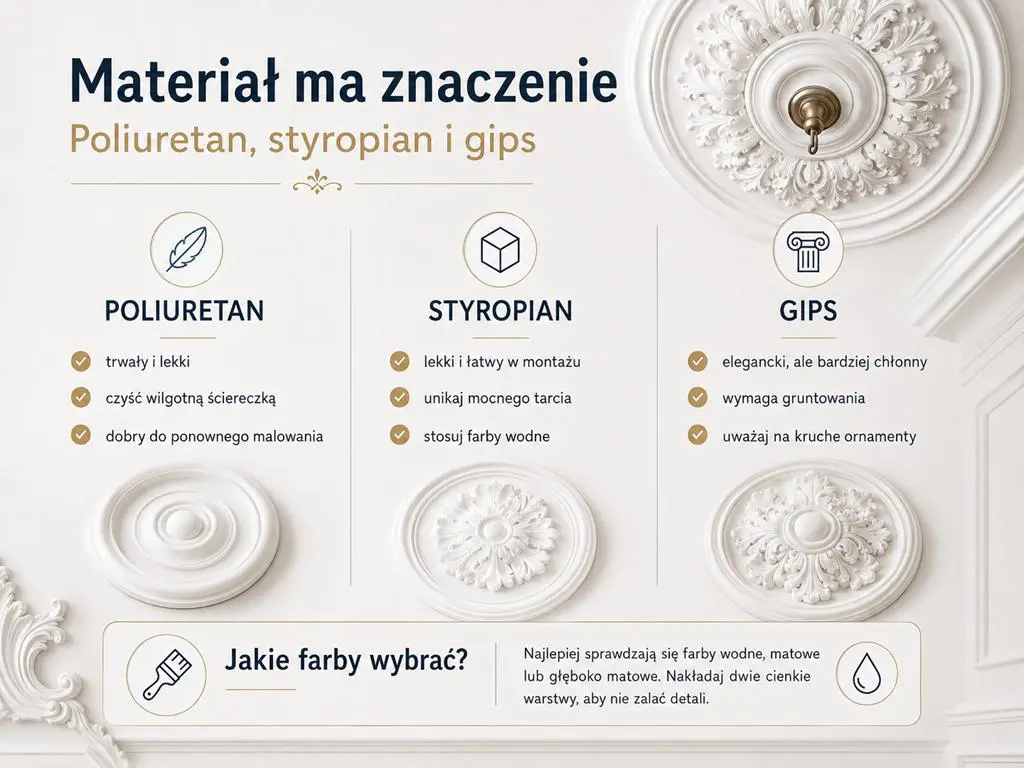 Rozety materiały